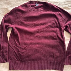 J. Crew Men's Crewneck Sweater in Deep Burgundy